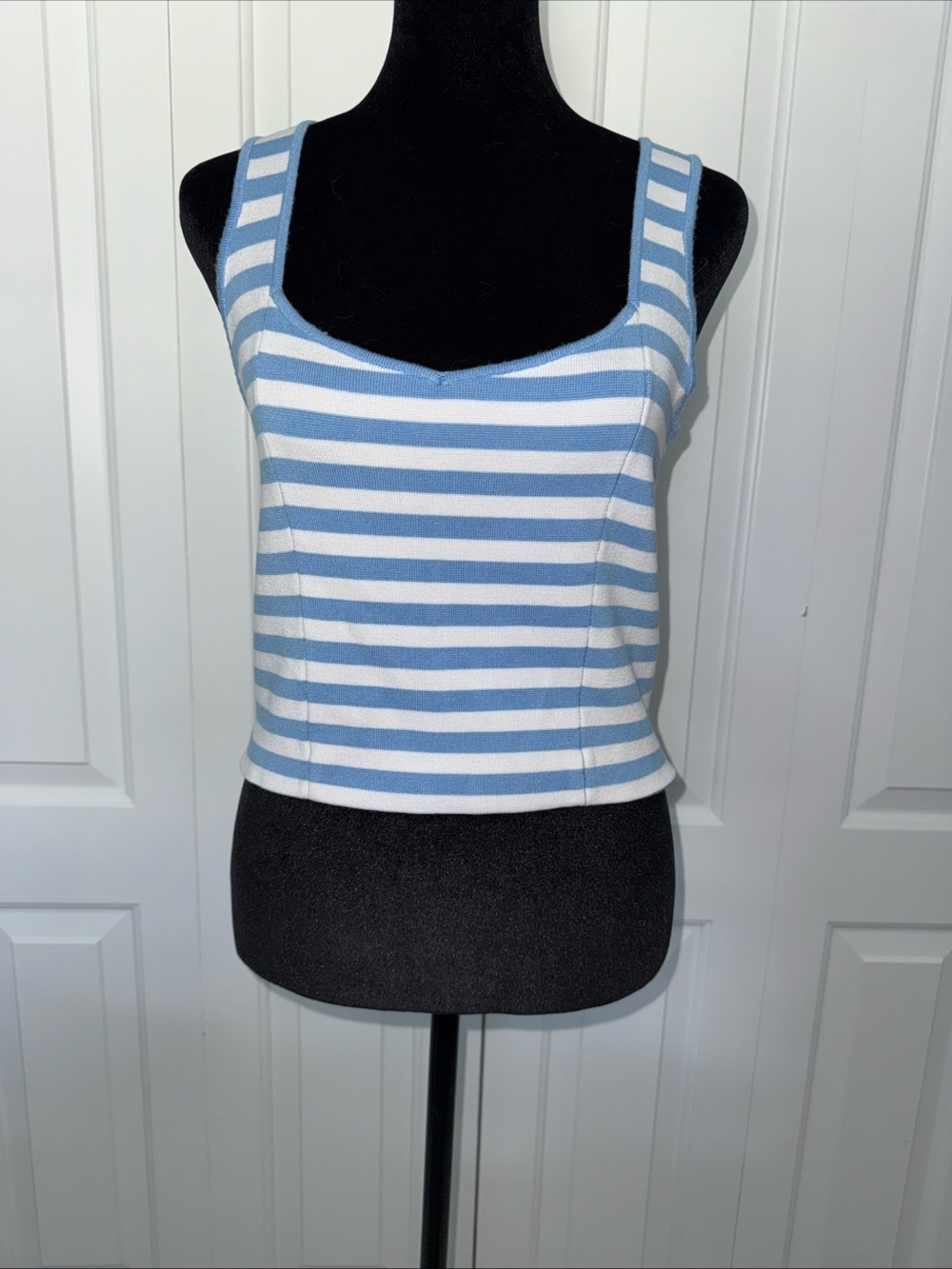 Abercrombie and fitch Striped Blue & White Tank Top size medium